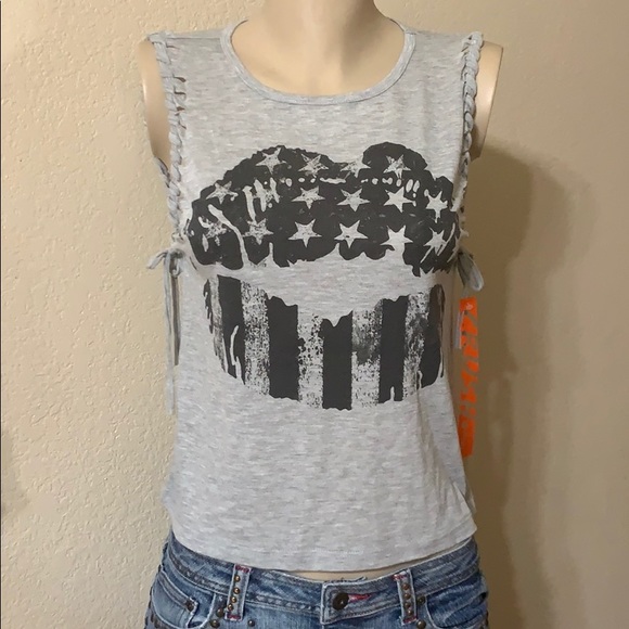 CRUSH BY ABC FAMILY T SHIRT SLEEVELESS JUNIOR Sz S - Picture 1 of 6
